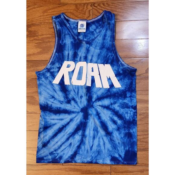 Colortone Tie Dye Shirt Sleeveless V Neck With Word ROAM Size S - Picture 2 of 8